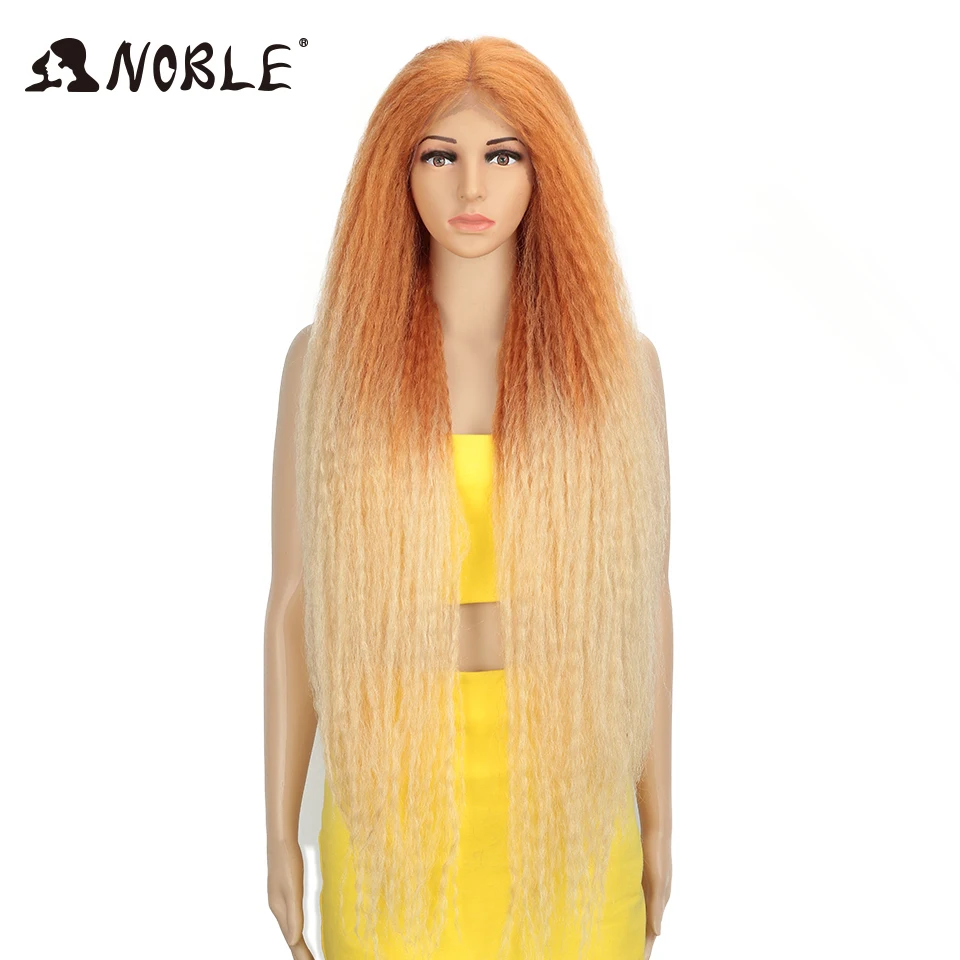 Noble Cosplay Wig Long Braided Wig 38inch Synthetic Lace Front Wigs For Women Pink Green Wig Lace Front Wigs For Black Women