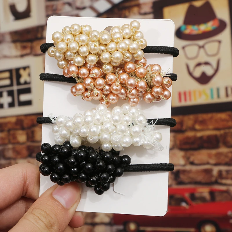 Резинки для волос женщин с бусинами | Аксессуары одежды