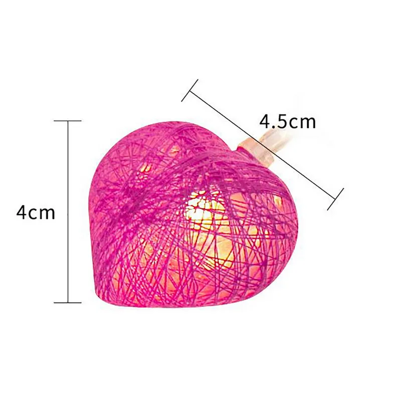 IVYSHION светодиодный светильник в виде сердца с батареей чехол сказочный вечерние
