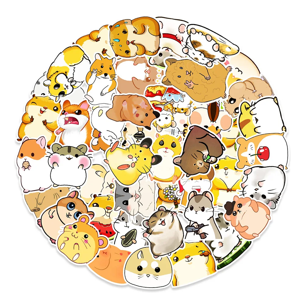

10 / 30 / 50pcs Japanese Animation Cute Hamster Graffiti Sticker Waterproof Sticker Wholesale