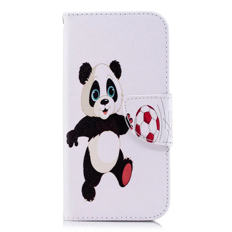 Football Panda Чехол-накладка с милой пандой для Apple iphone XS X XR 11 Pro Max 6 6S 7 8 Plus 5 5S кожаный чехол-кошелек D07Z - Цвет: Football Panda