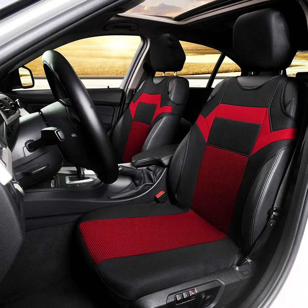 Universal Breathable 4Pcs/Set Car Front Seat Covers With Free Headrest Mesh Interior Accessories T Shirt Type | Автомобили и