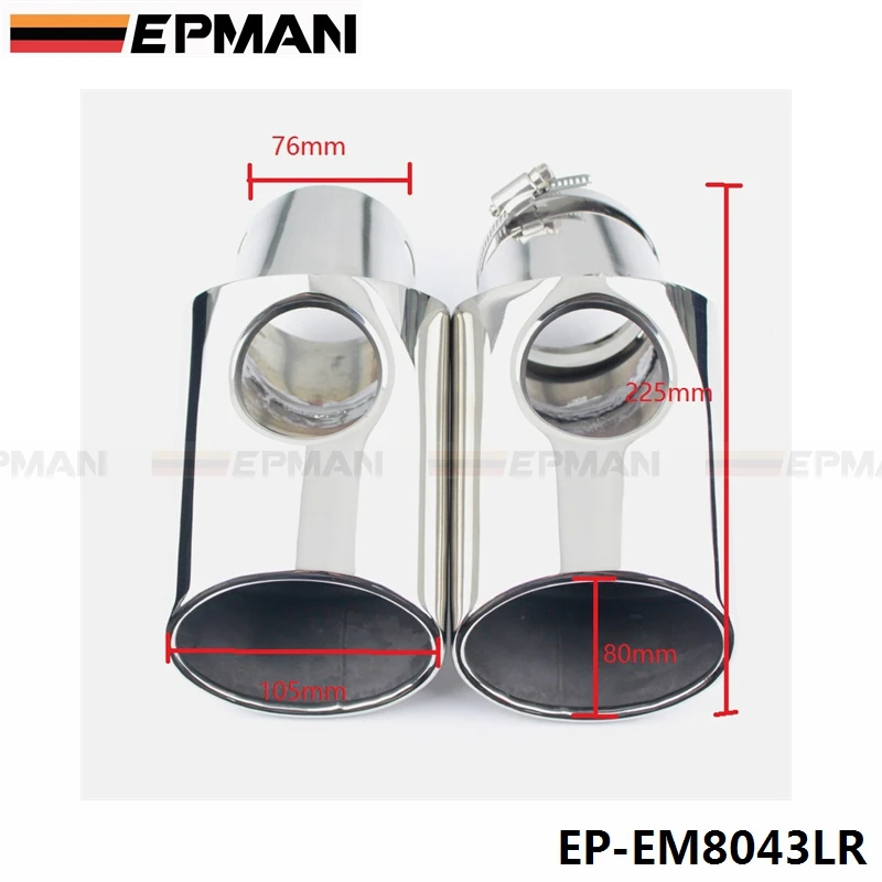2 Pcs Chrome Stainless Steel Exhaust Muffler Tip For Land Rover 05-12 Range Diesel EP-EM8043LR | Автомобили и мотоциклы