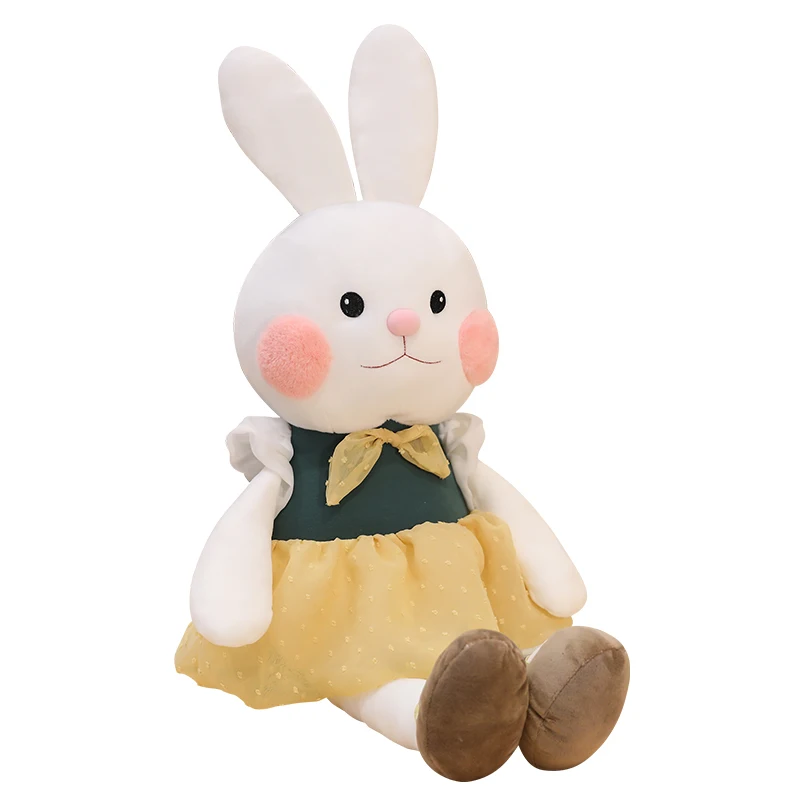 

Lovely Cute Cartoon Long Ears Rabbit Dressed Doll Soft Plush Toys For Children Bunny Sleeping Mate Stuffed Plush Baby Toys Gift
