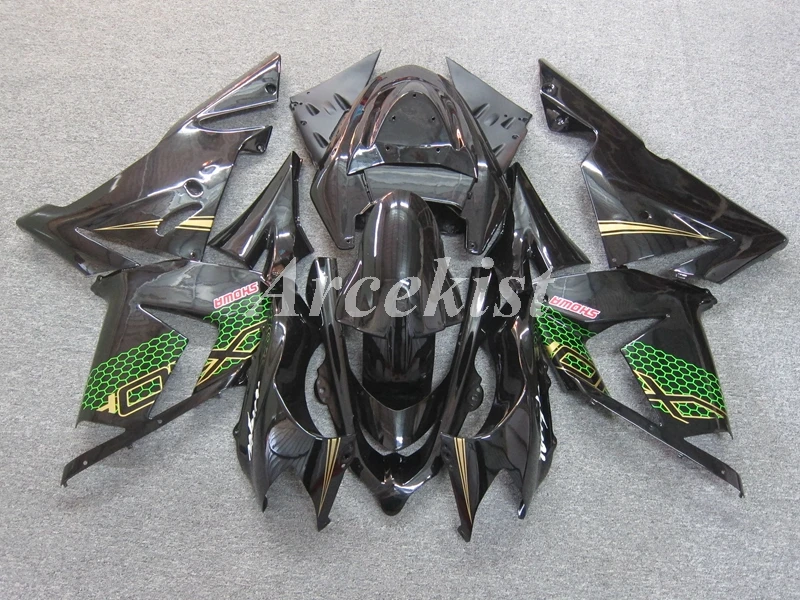 

Новый ABS весь обтекатели комплект для kawasaki Ninja ZX-10R ZX10R 2004 2005 04 05 средства ухода за кожей в комплекте, милые зеленый
