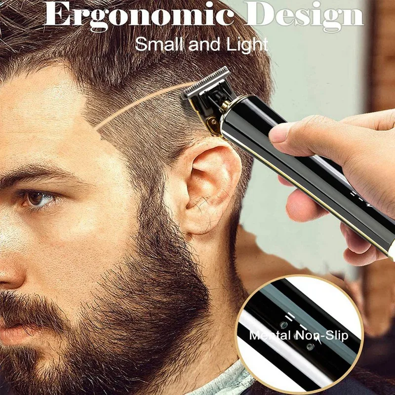 

Men's Electric Hair Clipper Professional Trimmer Rechargeable Hair Clipper T Blade Electric Trimmer