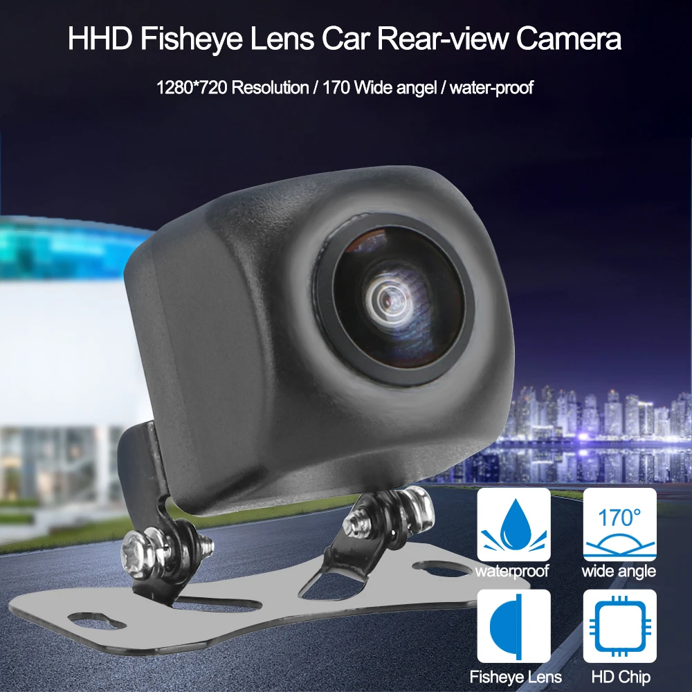 

Night Vision Parking Assistance Kit Car Rear View Camera 170Â° Wide Angle 1280x720 High-definition HD Lens Fisheye