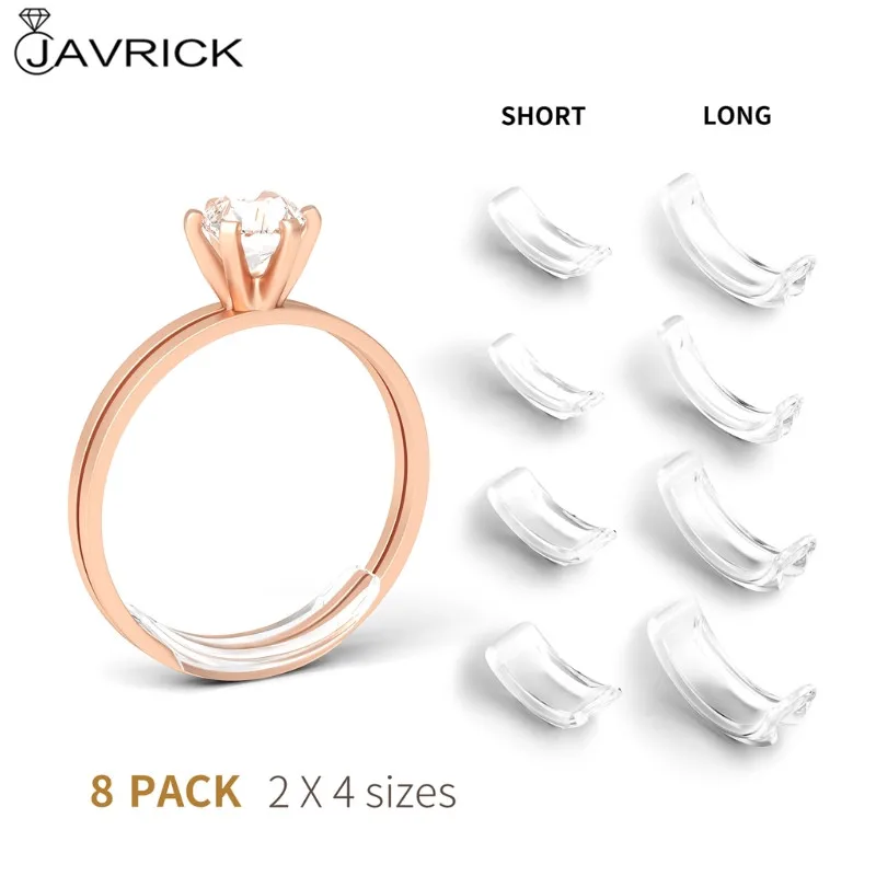 8 шт невидимое Прозрачное Кольцо Размер регулятор для свободных колец