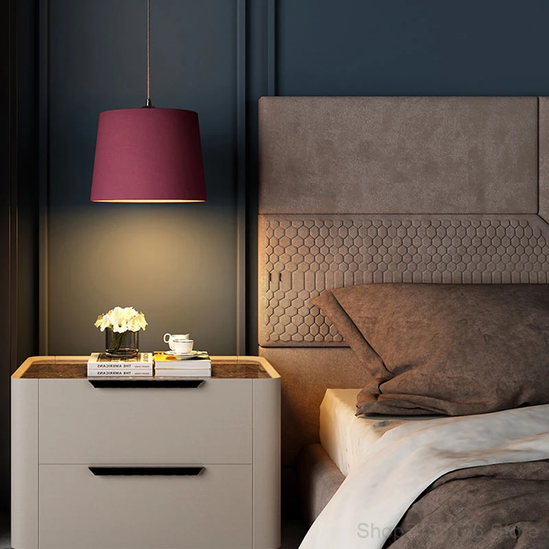 Современный тканевый подвесной светильник индивидуальная простая лампа для