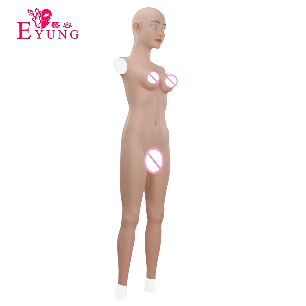 Eyung влагалище Реалистичная лицевая часть Трансвестит силиконовая грудь боди