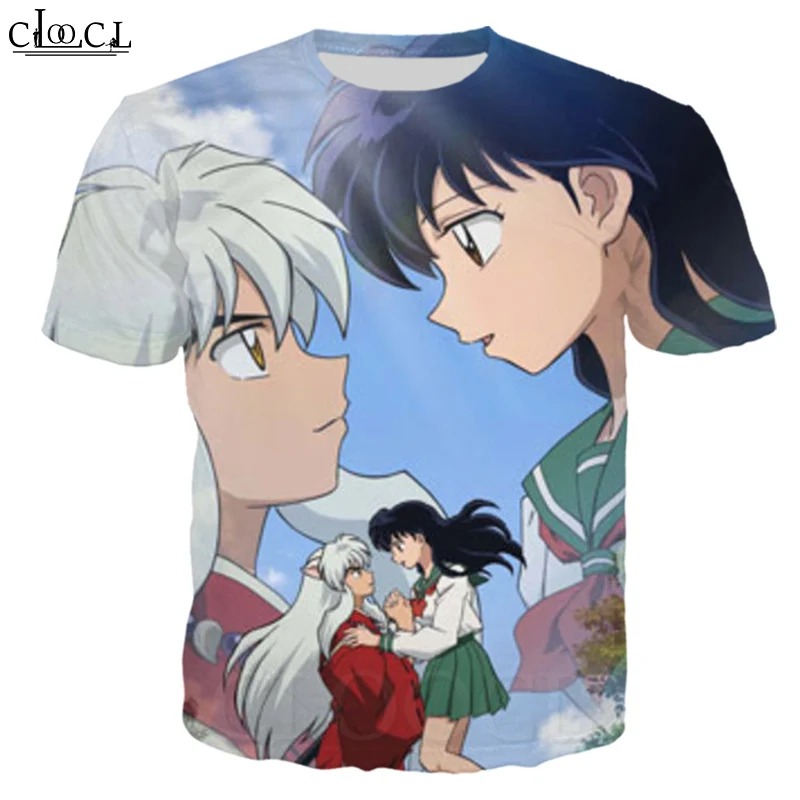 

CLOOCL Inuyasha Cartoon anime T Shirt 3D Print Men Women Short Sleeve Sweatshirts Casual streetwear Tops