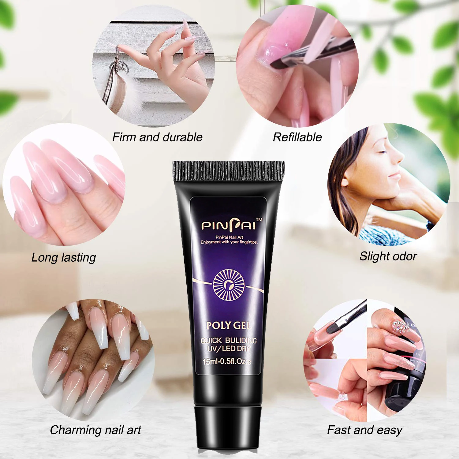 Набор акриловых УФ гель лаков набор гелей для ногтей наращивания с лампой|Гель