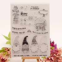 santa mushroom room transparent clear silicone stamp seal cutting diy scrapbook rubber coloring embossing diary decor reusable