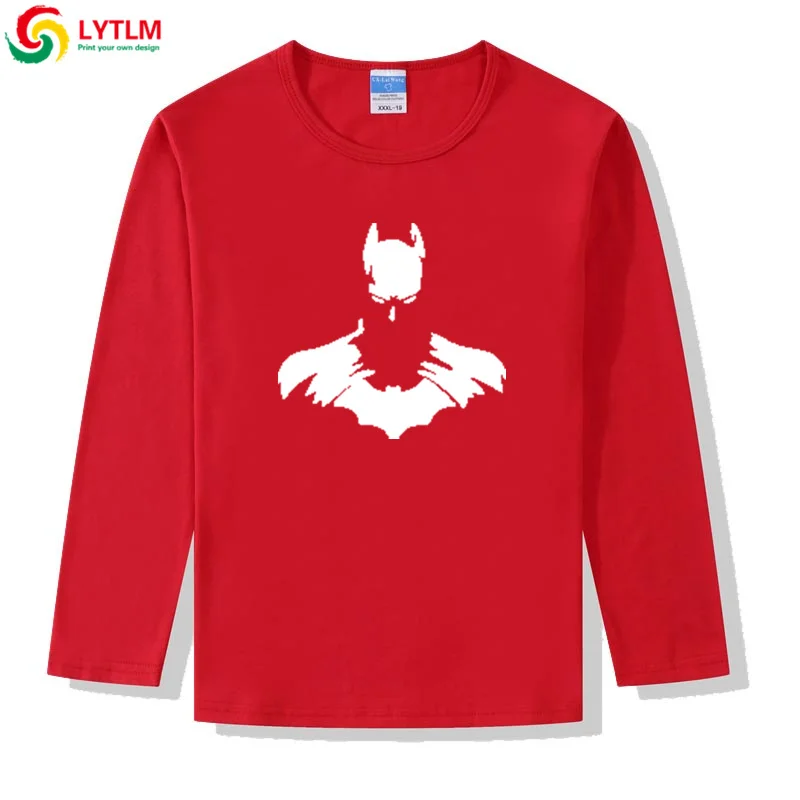 LYTLM/Детские футболки на зиму, футболка с Бэтменом на день рождения для малышей, Camiseta Manga Larga, одежда для мальчиков, детские топы, хлопковые футболки с аниме для мальчиков - Цвет: CX LYCRA Red