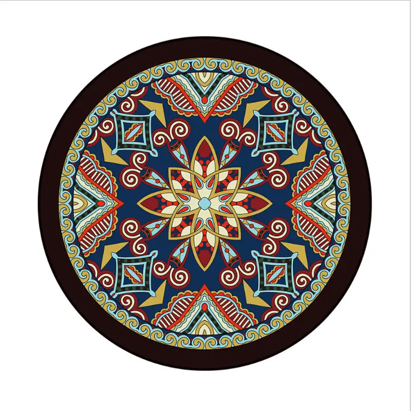 Круглые ковры для гостиной винтажный круглый ковер с узором Мандала в этническом