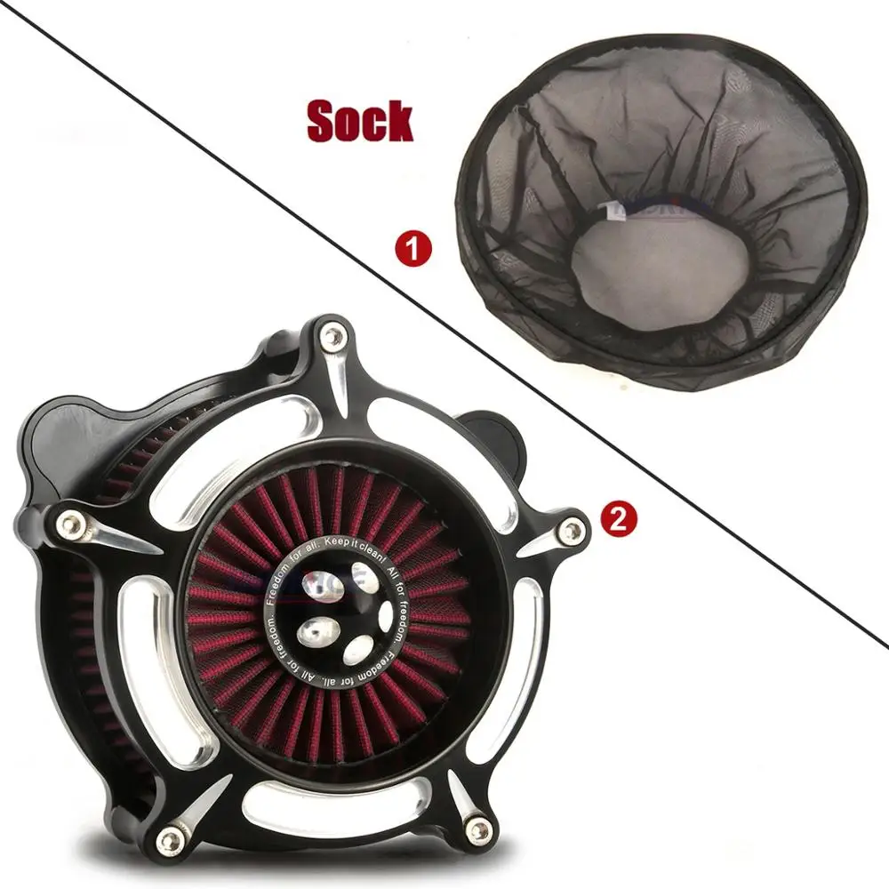 

Подходит для 1200 XL Sportster 04-20 защита от дождя, красный турбинный фильтр очистителя воздуха, контрастная резка турбины