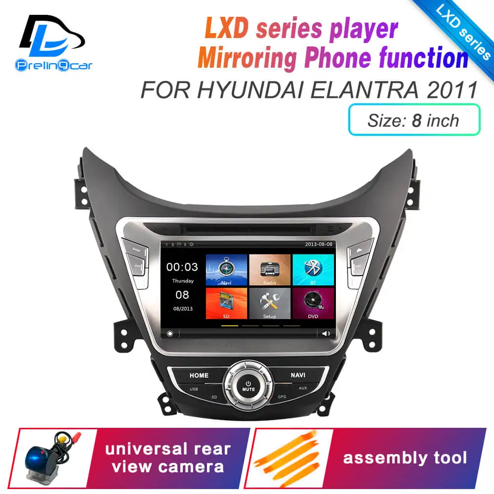 LXD 8inch 11 elantra Android 9,0 DSP 4G Lte мультимедийный dvd-плеер для hyundai elantra 2008 2011 лет автомобильный монитор Радио Стерео навигационная система - Цвет: LXD 8inch 11 elantra