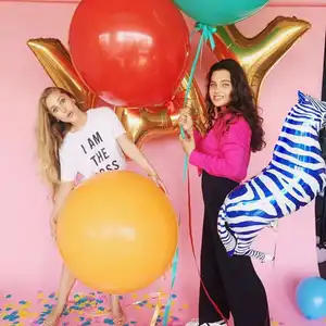 1 шт5 шт толстые 18 дюймов матовые латексные воздушные шары больших размеров четыре угла круглые большие шарики для свадебного украшения вечеринка дня рождения событие