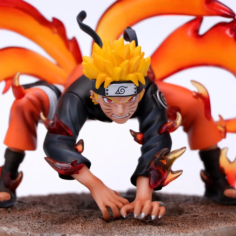 

20cm Naruto Shippuden Uzumaki Naruto Four-Tails Form PVC Collection Figure Statue Anime Collectible Model Doll Toy Figurals