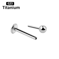 1pc g23 titanium lip push pin and ear pin dual purpose pin series ball body piercing jewelry 16g