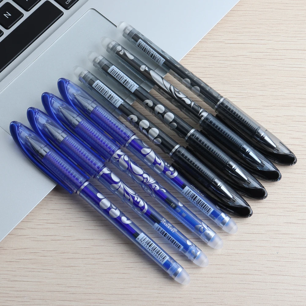 

4/20/Pcs/Set 0.5mm Blue Black Ink Gel Pen Erasable Refill Rod Erasable Pen Washable Handle School Writing Stationery Gel Ink Pen