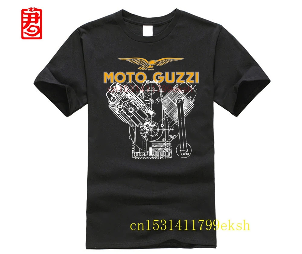Переключаемая футболка Uomo bianca magliette Nero Freddo Dettagli su Moto Guzzi V7 Motore t Camicia Vox della | Мужская