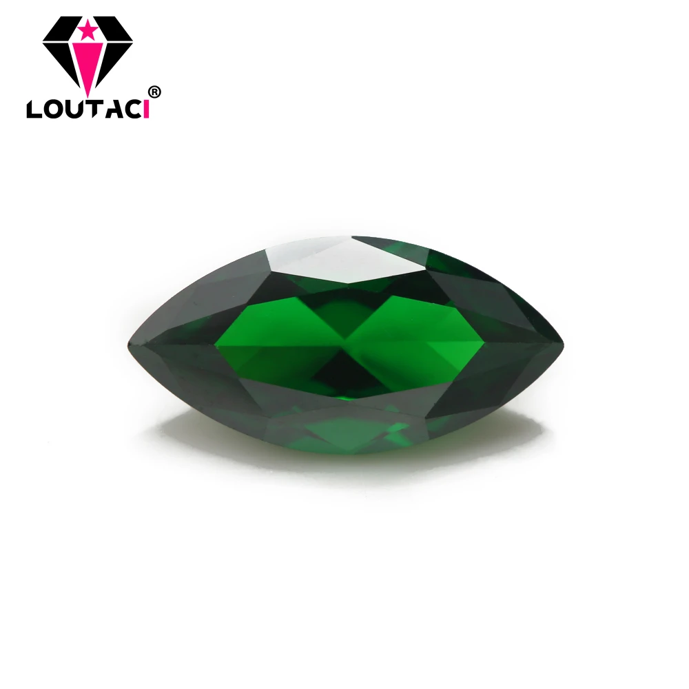 

Ювелирные изделия LOUTACI, драгоценный камень в форме маркиза, зеленый цвет, 5А, кубический цирконий, большой размер 6,5x13-10x20 мм