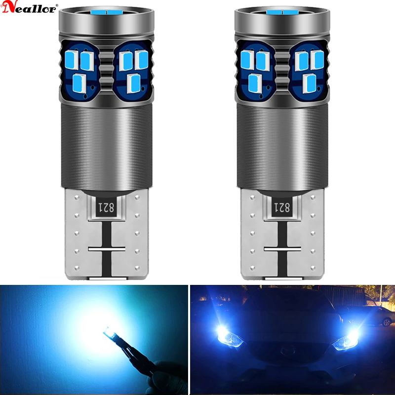 

2 шт., Автомобильные светодиодные лампы T10 W5W 168 194 18 SMD 1210
