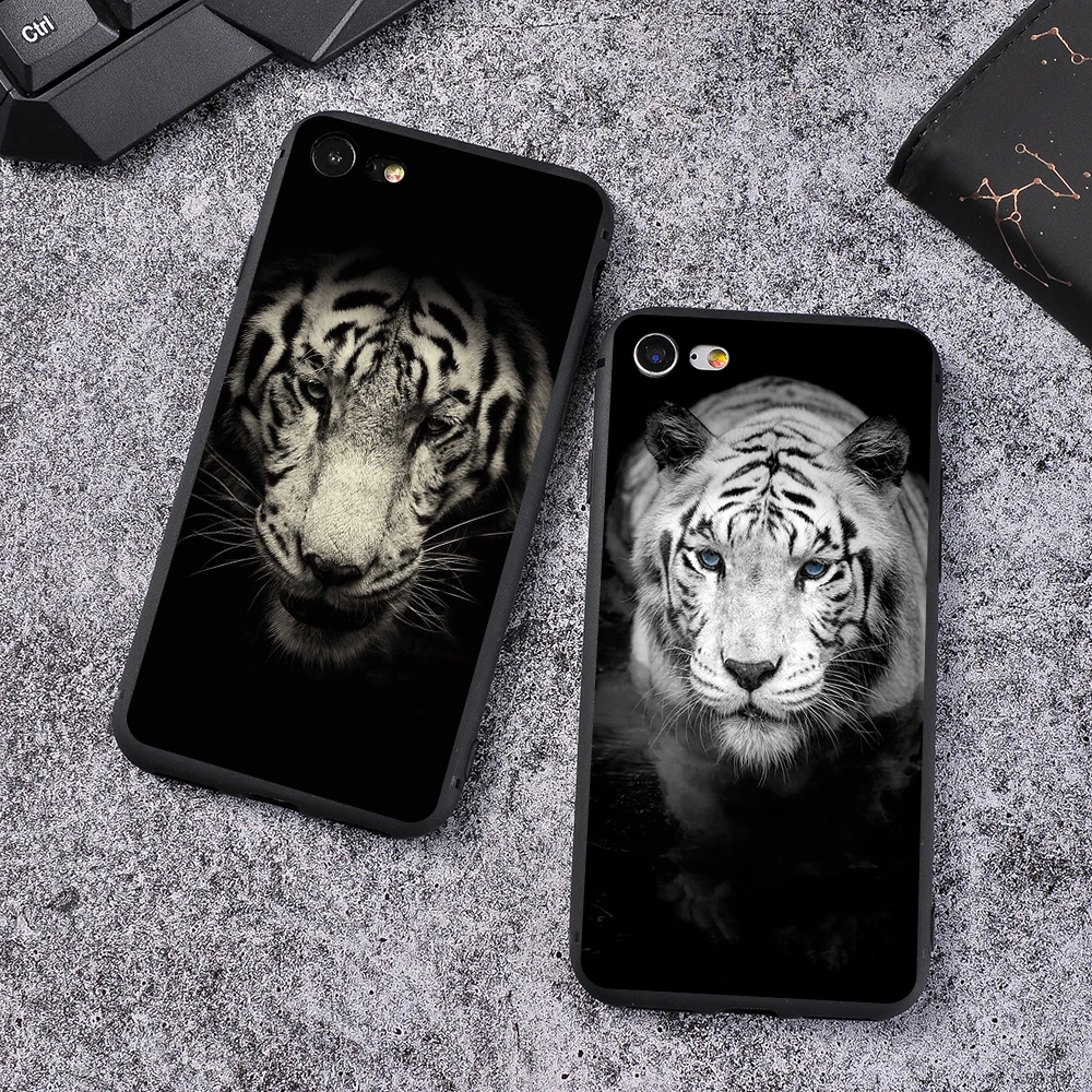 Tigers Animals TPU Back Coque For iphone 11 pro max x xs xr 6 6s 7 8 plus Mag Fond iPhone Phone Case |