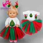 17 дюймов кукла платье Рождественская елка, высота 40 см Nenuco Ropa y su Hermanita кукла красный зеленый юбка кукольная одежда