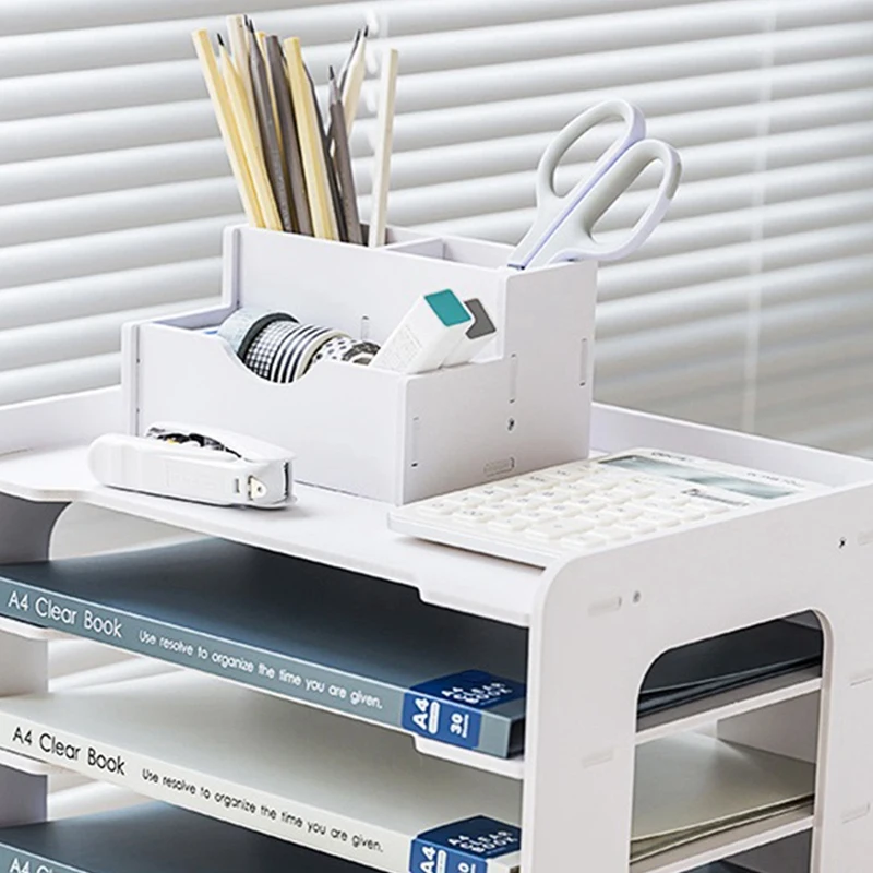 5-уровневый Настольный стеллаж для хранения файлов A4 многоуровневый данных шкаф