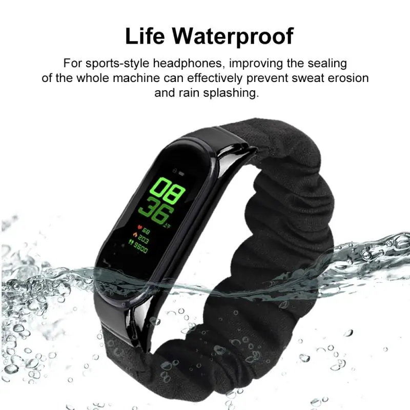 Эластичный ремешок Scrunchies для Xiaomi Mi band 5 4 3 сменный Браслет Band correa