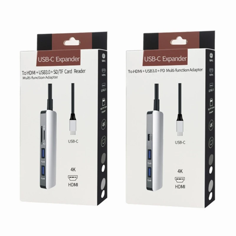 Док-станция type-C USB 3 0 HDMI Ethernet для MacBook iMac Pro lenovo Data 5 в 1 док-станция с разъемом |