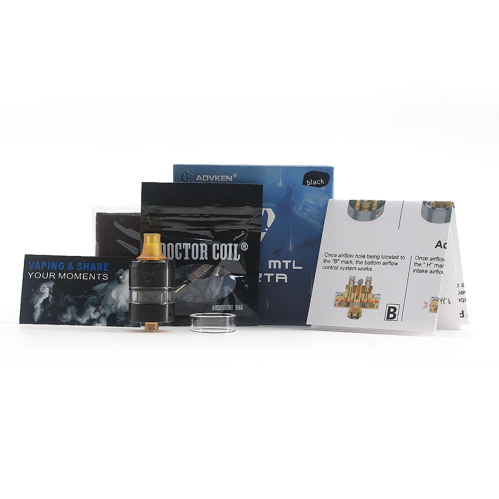 Vape бак Advken Manta V2 MTL RTA 2 мл емкость бака с 810 капельным наконечником электронная
