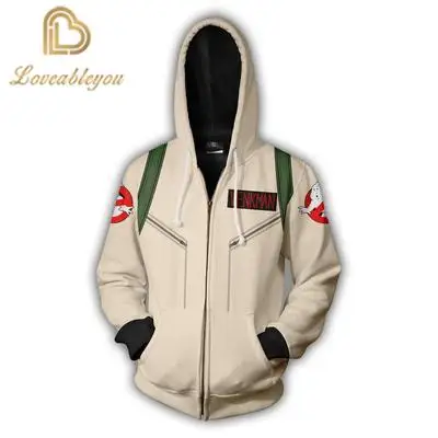 Толстовка с капюшоном для косплея Мужская толстовка на молнии 3D-принтом Охотники