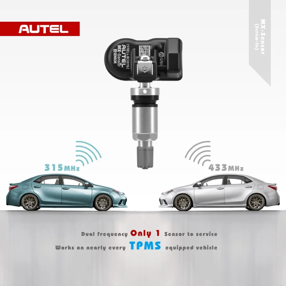 AUTEL MX сенсор TPMS датчик Tyer давление 2в1 МГц для 433 и 315 Авто диагностический