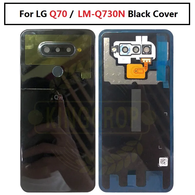 Задняя крышка для LG Q70 Крышка батарейного отсека заднее стекло Корпус чехол LM Q730N