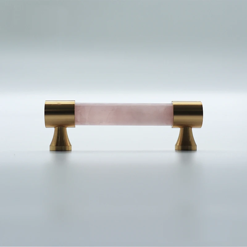 Натуральный камень + латунные ручки европейские Т образные для кухонного шкафа и