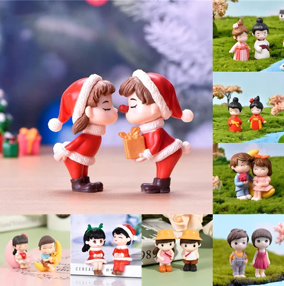 Фигурки для влюбленных 2 шт./компл. мини-сказочный сад | Дом и