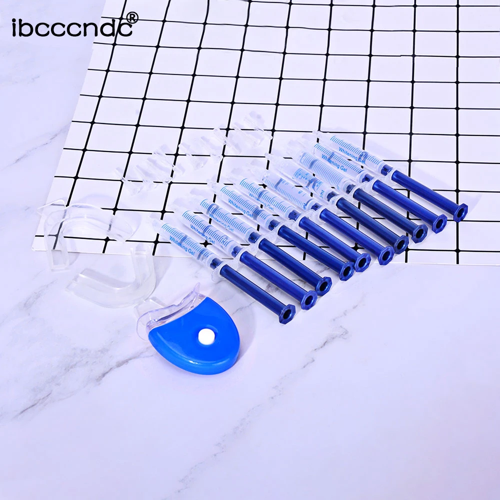 

10 Gel 1 LED White Tooth Bleach Hot Teeth Whitening Carbamide Peroxide Dental Bleaching System Oral Gel Kit 3D Oral Hygiene