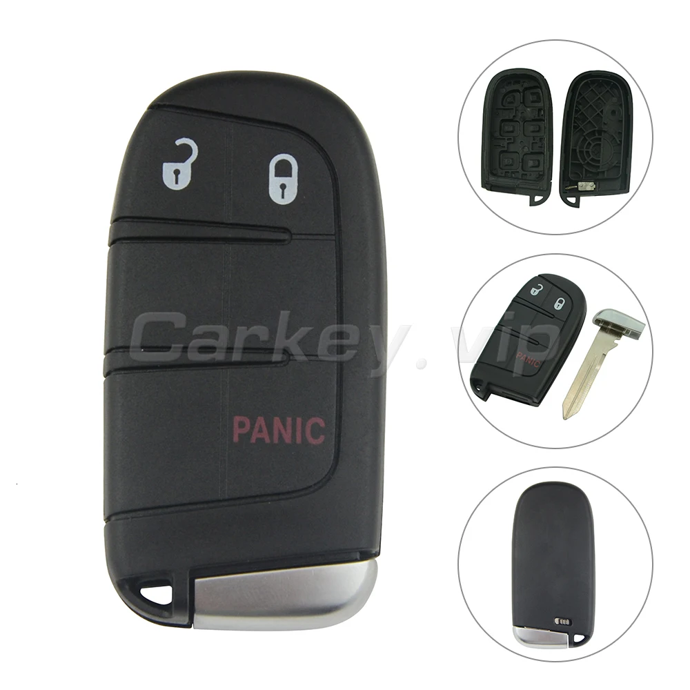 Remotekey оболочка для Smart ключа чехол 3 кнопки дистанционного ключа для Dodge Journey Durango для Jeep Grand Cherokee M3N-4082130