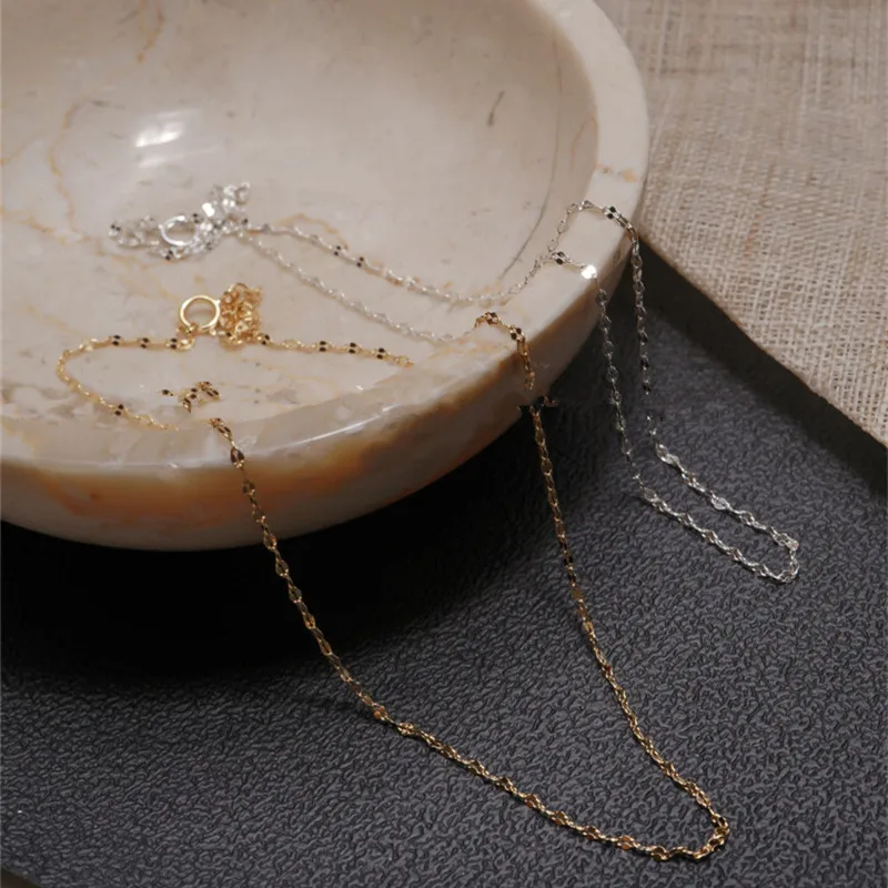 Женское металлическое ожерелье AOMU простая Корейская Геометрическая цепочка