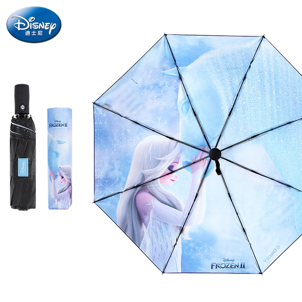 

Disney Cartoon Children's Umbrella Frozen Elsa Anna Sofia Princess Umbrella New Girls Student Kids Cute UV Protection Umbrella
