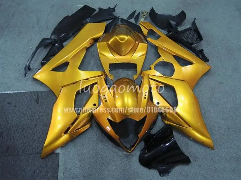 

100% injection mold fairing kit for gold black SUZUKI GSXR 1000 K5 2005 2006 bodywork cowling fairings GSXR1000 K5 05 06