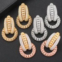 larrauri fashion jewelry women bridal earrings waterdrop cubic zirconia engagement wedding pierced dangle drop earrings 2020