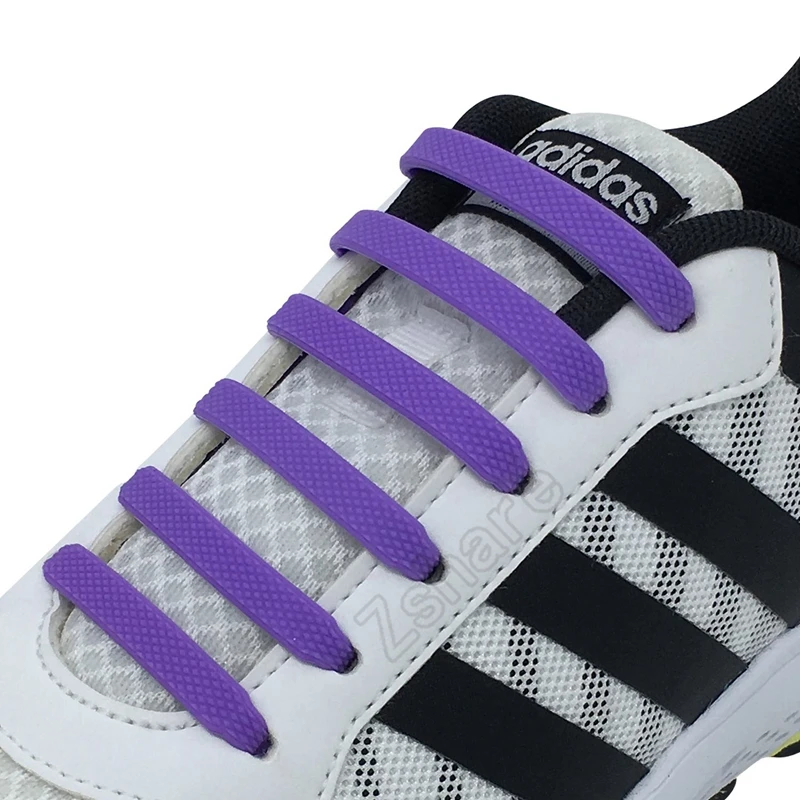 

Elastic Shoelaces Silicone No Tie Shoe laces Convenient Creative Flat Shoe lace Outdoor Casual Sneakers Lazy laces 16 Pcs
