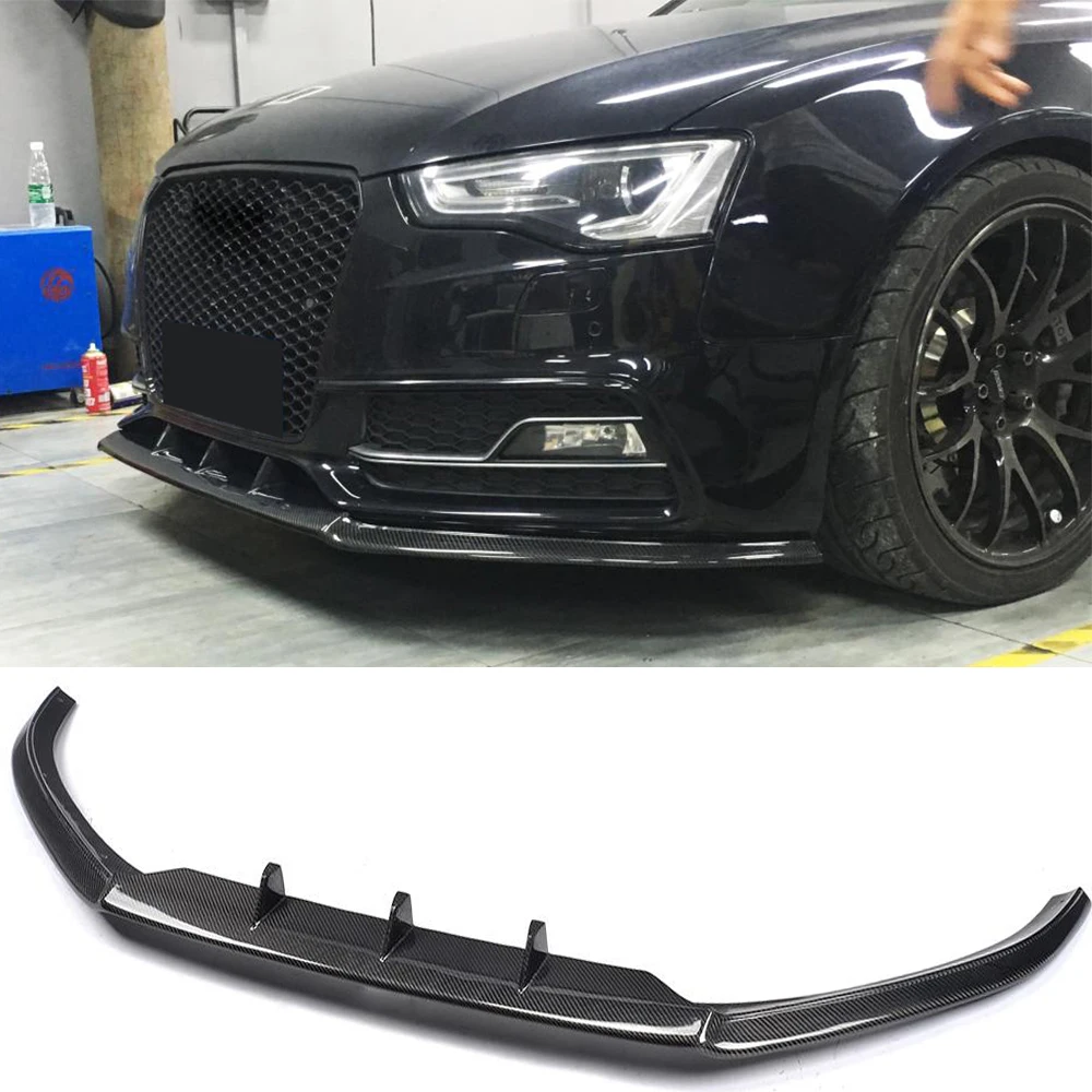 Передний бампер из углеродного волокна спойлер разветвители для Audi A5 Sline S5 Sedan Coupe