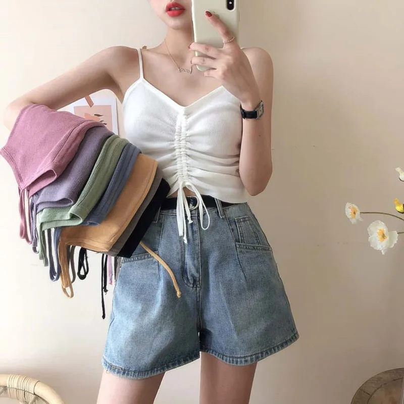 8 ярких цветов 2020 женский сексуальный тонкий без рукавов летний топ жилет на