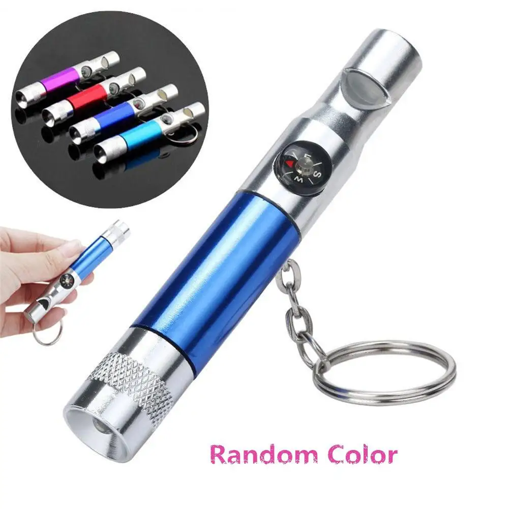 HobbyLane 3-In-1 Keychain Flashlight Compass Whistle Camping Survival Hiking Tool Outdoor Portable Lighting | Лампы и освещение