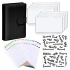 Блокнот A6 из искусственной кожи, органайзер для планирования, Обложка для переплета на 6 кольцах, 8 карманов для переплета и 12 листов для счетов
